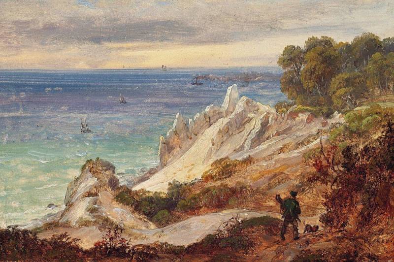 1art1 Poster Johan Christian Dahl Kunstdruck Bild - MÃ¸ns Klint, 1828 (80 x 120 cm) von 1art1