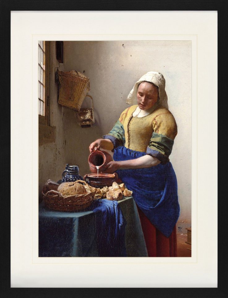1art1 Poster Johannes Vermeer Gerahmtes Bild Mit Edlem Passepartout von 1art1