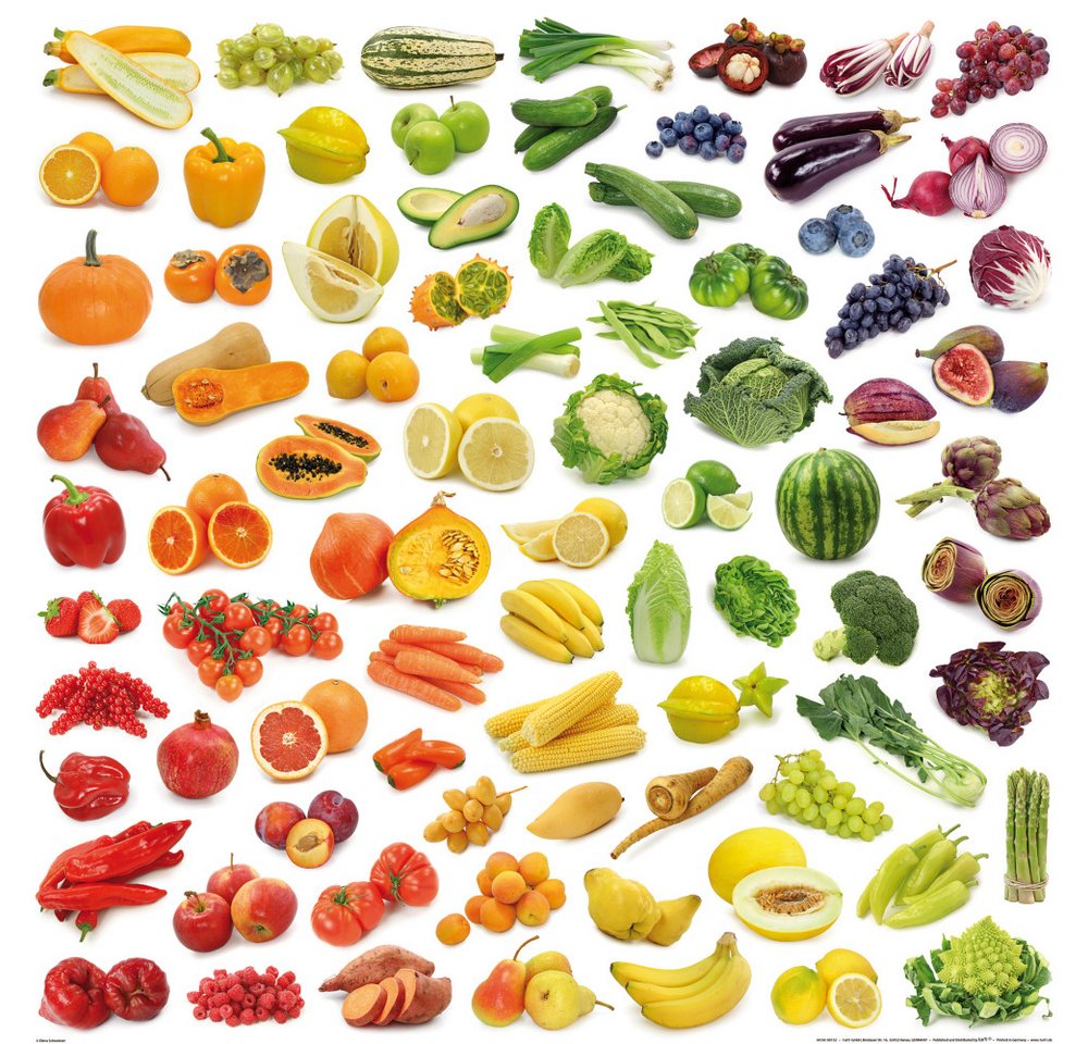 1art1 Kunstdruck Kochkunst Kunstdruck Bild - Regenbogen Aus Obst Und Gemüse 1art1 Kunstdruck Kochkunst Kunstdruck Bild - Regenbogen Aus Obst Und Gemüse von 1art1