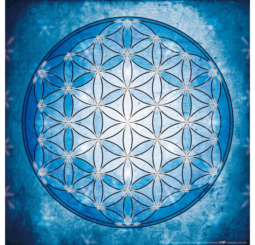 1art1 Kunstdruck Mandalas - Die Blume Des Lebens, Element Wasser von 1art1