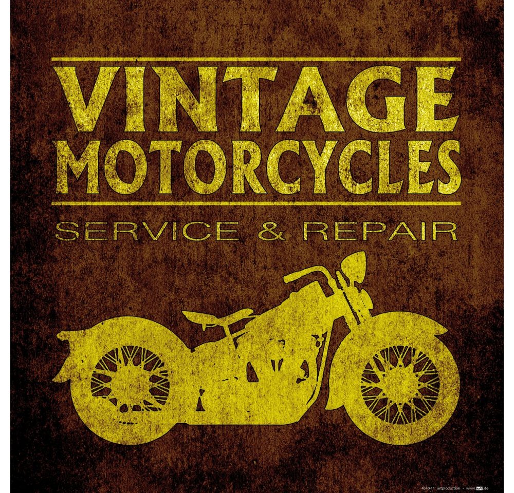 1art1 Kunstdruck Motorradsport - Vintage Motorcycles Service And Repair von 1art1