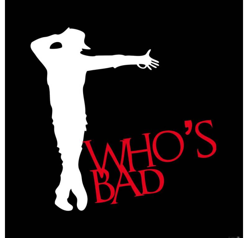 1art1 Poster Musik Kunstdruck Bild - King Of Pop, Who's Bad Moonwalk (100 x 100 cm) von 1art1