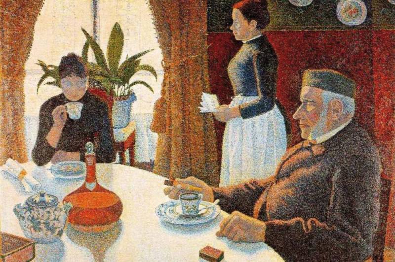 1art1 Poster Paul Signac Kunstdruck Bild - Frühstück, Das Speisezimmer von 1art1