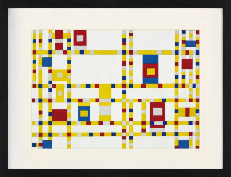 1art1 Poster Piet Mondrian Gerahmtes Bild Mit Edlem Passepartout von 1art1