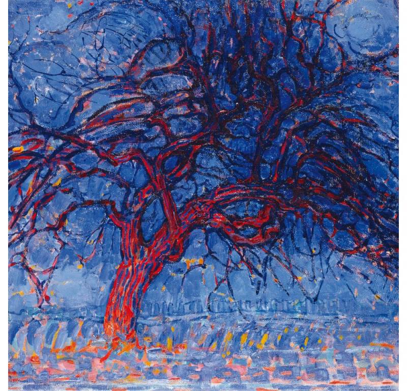 1art1 Poster Piet Mondrian Kunstdruck Bild - Der Rote Baum, 1908-10 (100 x 100 cm) von 1art1