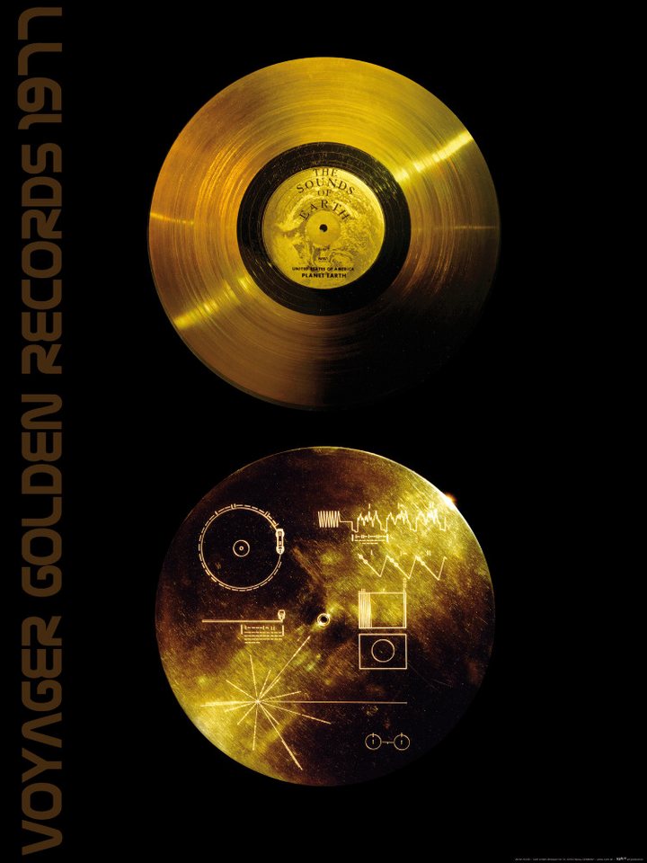 1art1 Poster Schallplatten Kunstdruck Bild - Klänge Der Erde, Voyager von 1art1
