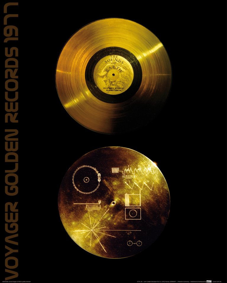 1art1 Poster Schallplatten Kunstdruck Bild - Klänge Der Erde, Voyager von 1art1
