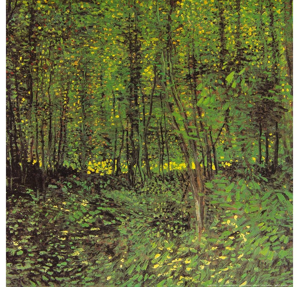 1art1 Kunstdruck Vincent Van Gogh - Bäume Und Unterholz, 1887 von 1art1