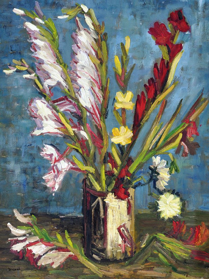 1art1 Poster Vincent Van Gogh Kunstdruck Bild - Vase Mit Gladiolen, 1886 von 1art1