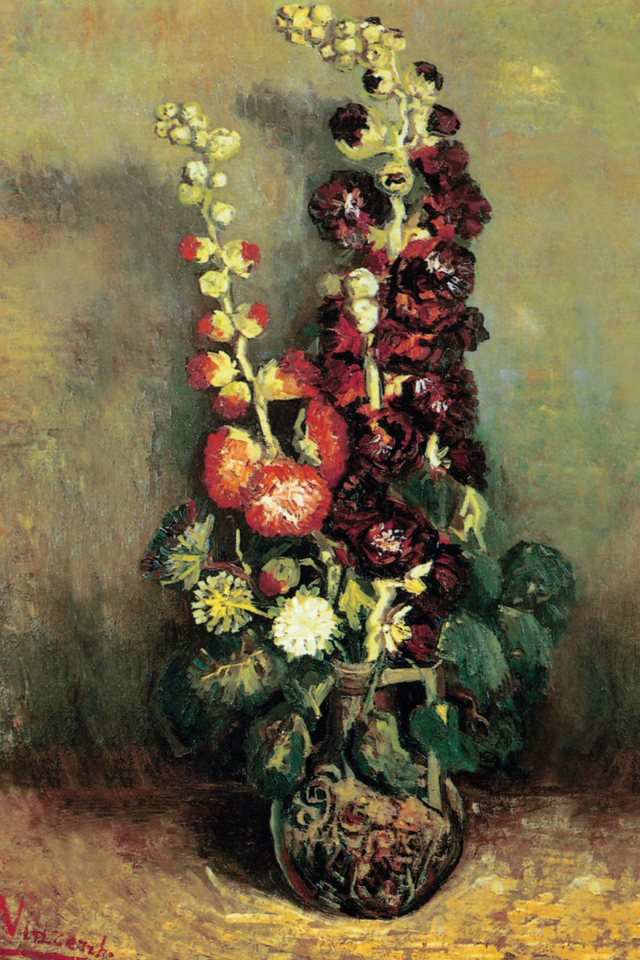 1art1 Poster Vincent Van Gogh Kunstdruck Bild - Vase Mit Malven, 1886 (120 x 80 cm) von 1art1