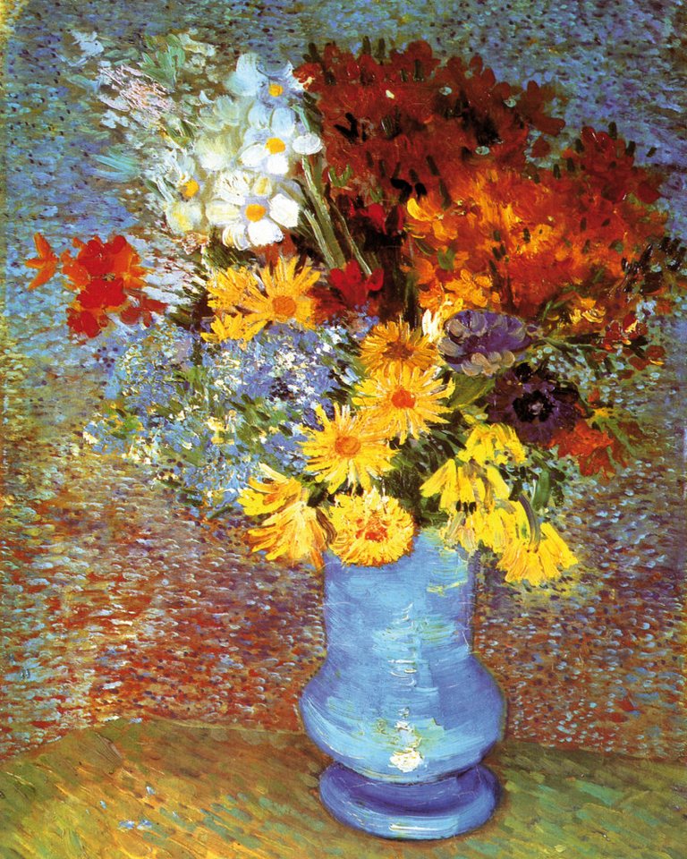 1art1 Poster Vincent Van Gogh Kunstdruck Bild - Vase Mit Margeriten Und von 1art1