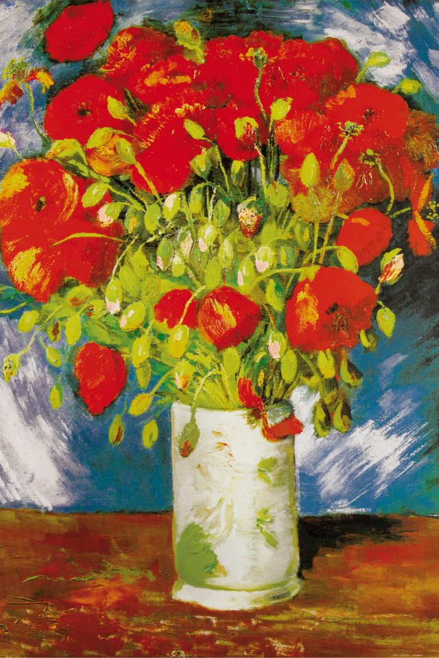 1art1 Poster Vincent Van Gogh Kunstdruck Bild - Vase Mit Rotem von 1art1