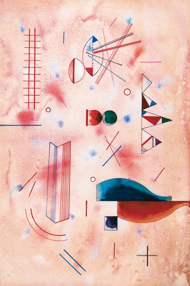 1art1 Poster Wassily Kandinsky Kunstdruck Bild - Stützender Stab, 1933 von 1art1