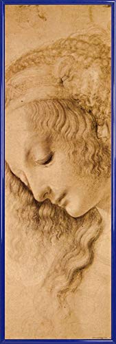 1art1 Leonardo Da Vinci Poster Kunstdruck Bild und Kunststoff-Rahmen - Weiblicher Kopf, Circa 1478 (91 x 30cm) von 1art1