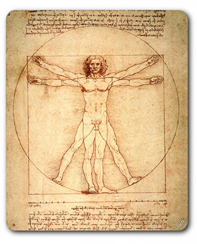 1art1 Leonardo Da Vinci Vitruvianischer Mensch, Circa 1490 Mauspad 23x19 cm von 1art1