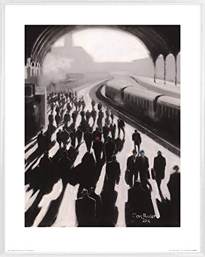 1art1 London Poster Kunstdruck Bild und Kunststoff-Rahmen - Victoria Station 1934, Jon Barker (50 x 40cm) von 1art1