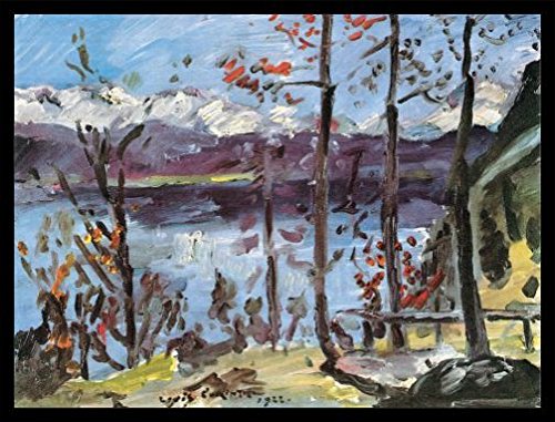 1art1 Lovis Corinth Poster Kunstdruck Bild und MDF-Rahmen Schwarz - Ostern Am Walchensee, 1922 (80 x 60cm) von 1art1