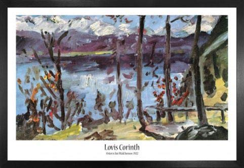 1art1 Lovis Corinth Poster Plakat | Bild und MDF-Rahmen - Ostern Am Walchensee, 1922 (91 x 61cm) von 1art1