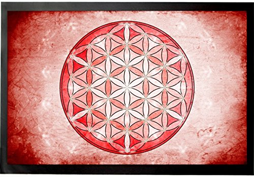 1art1 Mandalas Die Blume des Lebens, Element Luft Fußmatte Dekomatte Innenbereich | Design Türmatte 60x40 cm 1art1 Mandalas Die Blume des Lebens, Element Luft Fußmatte Dekomatte Innenbereich | Design Türmatte 60x40 cm von 1art1