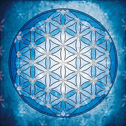 1art1 Mandalas Poster Die Blume des Lebens, Element Wasser Bilder Leinwand-Bild Auf Keilrahmen | XXL-Wandbild Poster Kunstdruck Als Leinwandbild 70x70 cm von 1art1