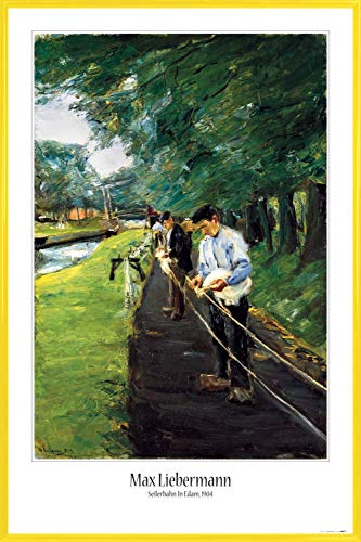 1art1 Max Liebermann Poster Plakat | Bild und Kunststoff-Rahmen - Seilerbahn In Edam, 1904 (91 x 61cm) von 1art1