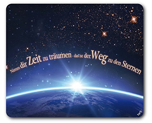 1art1 Motivation Nimm Dir Zeit Zu Träumen, Das Ist Der Weg Zu Den Sternen Mauspad 23x19 cm von 1art1