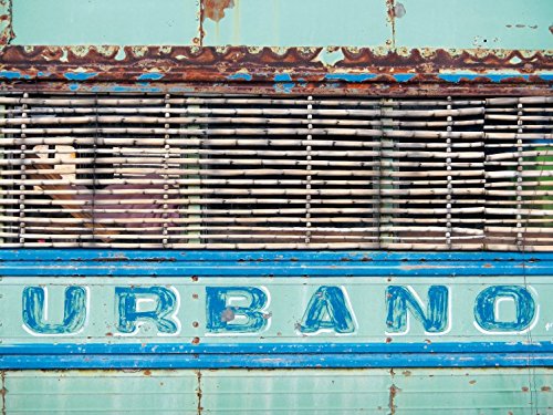 1art1 Oldtimer Urbano, Kubanischer Bus, 2-Teilig Fototapete Poster-Tapete 240x180 cm von 1art1
