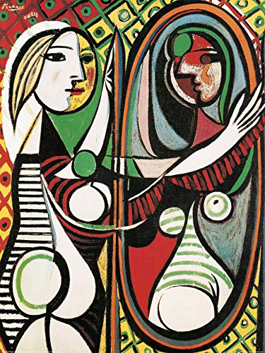 1art1 Pablo Picasso Poster Junges Mädchen Vor Einem Spiegel, 1932 Kunstdruck Bild 80x60 cm von 1art1