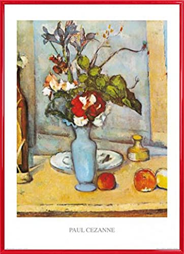 1art1 Paul Cézanne Poster Kunstdruck Bild und Kunststoff-Rahmen - Die Blaue Vase (70 x 50cm) von 1art1