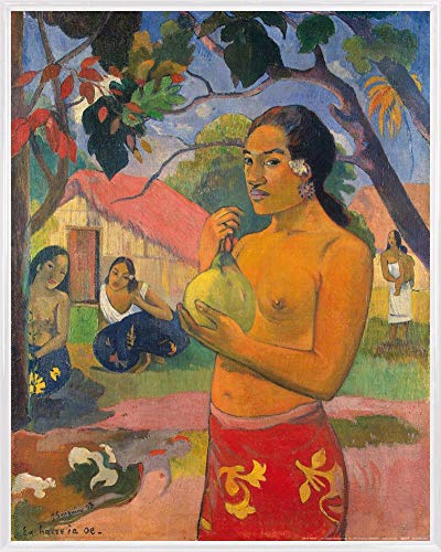 1art1 Paul Gauguin Poster Kunstdruck Bild und Kunststoff-Rahmen - Wohin Gehst Du? Ea Haere Ai Oe, 1893 (50 x 40cm) von 1art1