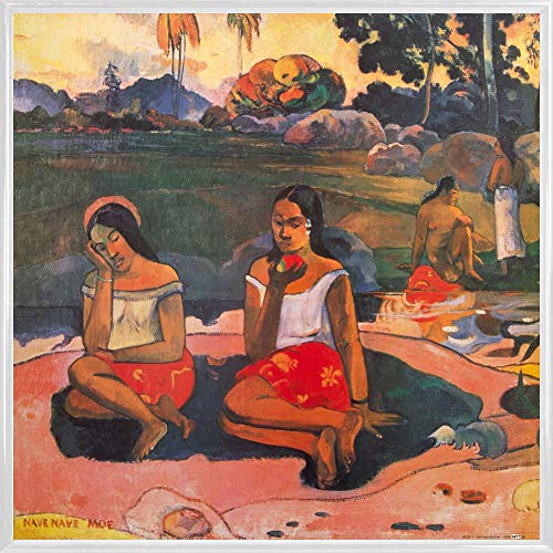 1art1 Paul Gauguin Poster Kunstdruck Bild und Kunststoff-Rahmen - Nave Nave Moe, Süße Träume, 1894 (40 x 40cm) von 1art1