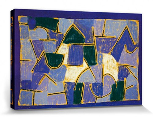 1art1 Paul Klee Poster Blaue Nacht, 1937 Bilder Leinwand-Bild Auf Keilrahmen | XXL-Wandbild Poster Kunstdruck Als Leinwandbild 30x20 cm von 1art1