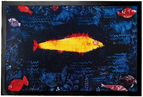 1art1 Paul Klee Der Goldene Fisch, 1925 Fußmatte Dekomatte Innenbereich | Design Türmatte 60x40 cm von 1art1