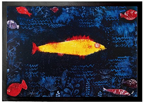 1art1 Paul Klee Der Goldene Fisch, 1925 Fußmatte Dekomatte Innenbereich | Design Türmatte 70x50 cm von 1art1