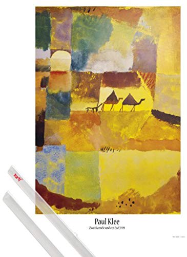 1art1 Paul Klee Plakat | Bild (91x61 cm) Zwei Kamele Und EIN Esel, 1919 + EIN Paar Posterleisten, Transparent von 1art1