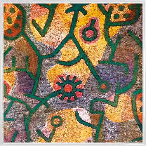 1art1 Paul Klee Poster Kunstdruck Bild und Kunststoff-Rahmen - Flora Am Felsen, 1940 (40 x 40cm) von 1art1