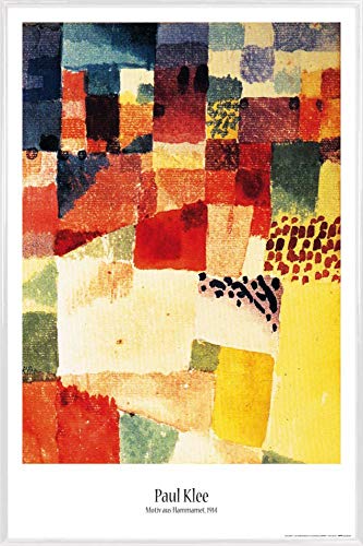 1art1 Paul Klee Poster Plakat | Bild und Kunststoff-Rahmen - Motiv Aus Hammamet, 1914 (91 x 61cm) von 1art1