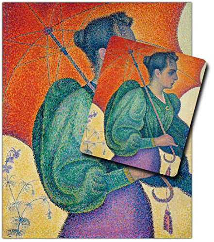 1art1 Paul Signac, Frau Mit Sonnenschirm, 1893 1 Kunstdruck Bild (50x40 cm) + 1 Mauspad (23x19 cm) Geschenkset von 1art1