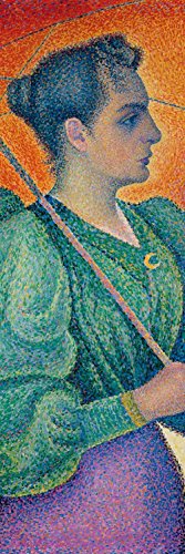 1art1 Paul Signac Poster Frau Mit Sonnenschirm, 1893 Bilder Leinwand-Bild Auf Keilrahmen | XXL-Wandbild Poster Kunstdruck Als Leinwandbild 150x50 cm von 1art1