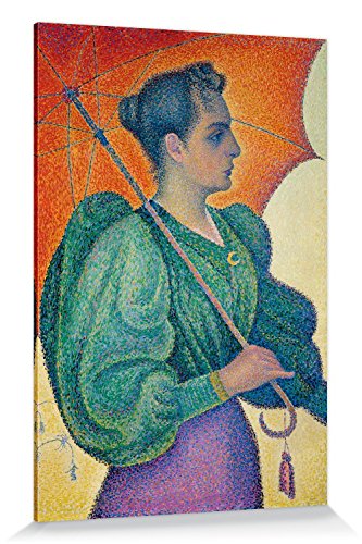 1art1 Paul Signac Poster Frau Mit Sonnenschirm, 1893 Bilder Leinwand-Bild Auf Keilrahmen | XXL-Wandbild Poster Kunstdruck Als Leinwandbild 180x120 cm von 1art1