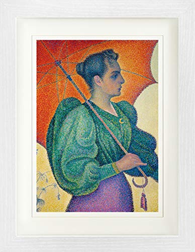 1art1 Paul Signac Poster Frau Mit Sonnenschirm, 1893 Gerahmtes Bild Mit Edlem Passepartout | Wand-Bilder | Im Bilderrahmen 40x30 cm von 1art1