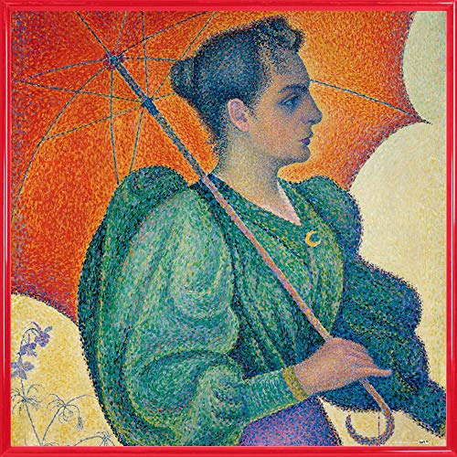 1art1 Paul Signac Poster Kunstdruck Bild und Kunststoff-Rahmen - Frau Mit Sonnenschirm, 1893 (40 x 40cm) von 1art1