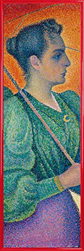 1art1 Paul Signac Poster Kunstdruck Bild und Kunststoff-Rahmen - Frau Mit Sonnenschirm, 1893 (91 x 30cm) von 1art1