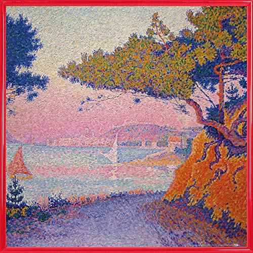 1art1 Paul Signac Poster Kunstdruck Bild und Kunststoff-Rahmen - Golfe-Juan, 1896 (40 x 40cm) von 1art1