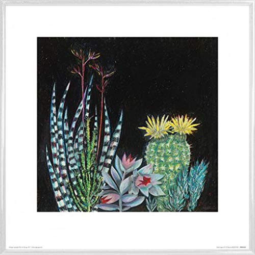 1art1 Pflanzen Poster Kunstdruck Bild und Kunststoff-Rahmen - Dark Tropical II, Shyama Ruffell (40 x 40cm) von 1art1