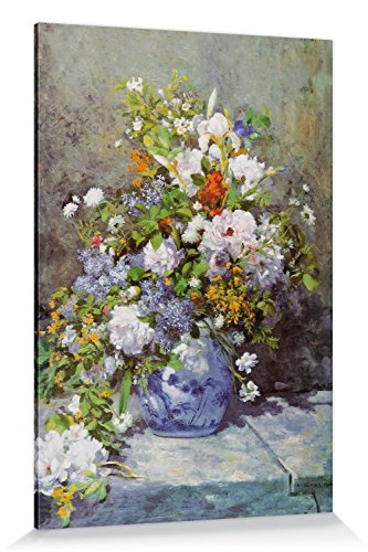 1art1 Pierre Auguste Renoir Poster Große Vase Mit Blumen, 1866 Bilder Leinwand-Bild Auf Keilrahmen | XXL-Wandbild Poster Kunstdruck Als Leinwandbild 180x120 cm von 1art1