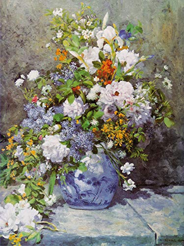 1art1 Pierre Auguste Renoir Poster Große Vase Mit Blumen, 1866 Kunstdruck Bild 80x60 cm von 1art1