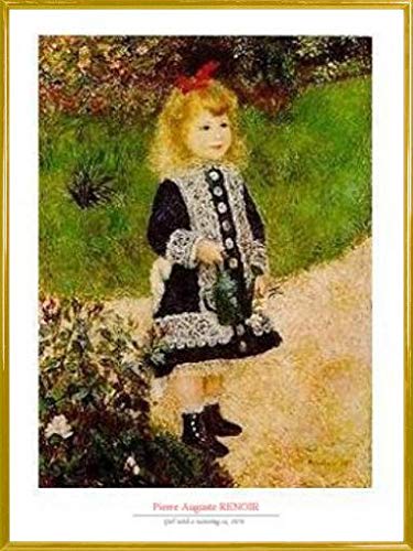 1art1 Pierre Auguste Renoir Poster Kunstdruck Bild und Kunststoff-Rahmen - Mädchen Mit Gießkanne, 1876 (80 x 60cm) von 1art1