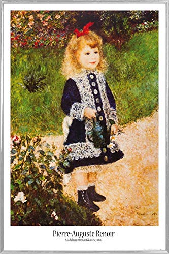 1art1 Pierre Auguste Renoir Poster Plakat | Bild und Kunststoff-Rahmen - Mädchen Mit Gießkanne, 1876 (91 x 61cm) von 1art1