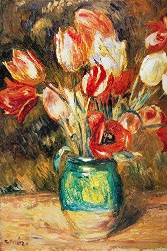 1art1 Pierre Auguste Renoir XXL Poster Tulpen In Einer Vase Plakat | Bild 120x80 cm von 1art1
